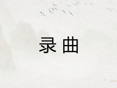 录曲