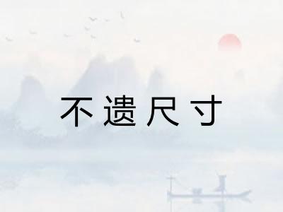 不遗尺寸