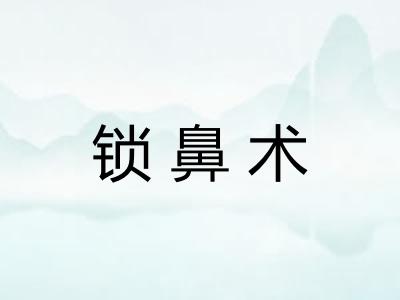 锁鼻术