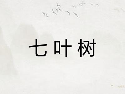 七叶树