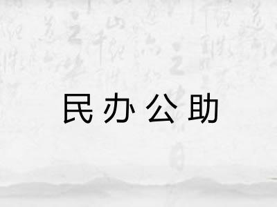民办公助