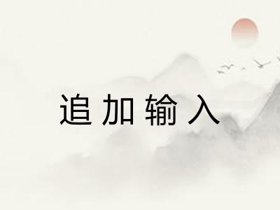 追加输入