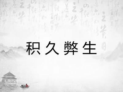 积久弊生