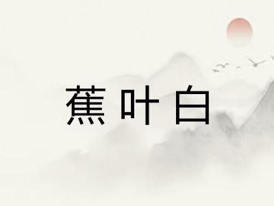 蕉叶白