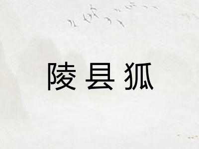 陵县狐
