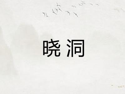 晓洞