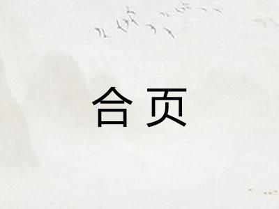 合页