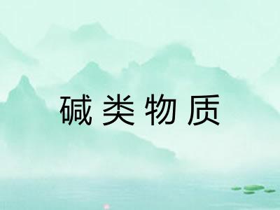 碱类物质