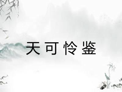 天可怜鉴