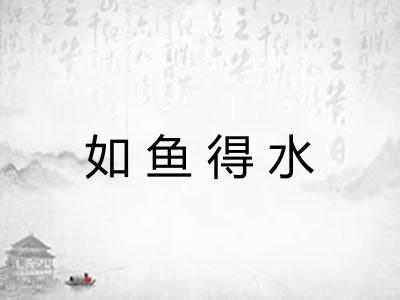 如鱼得水