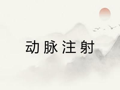 动脉注射