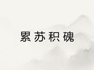 累苏积磈