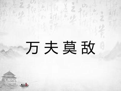 万夫莫敌