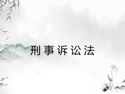 刑事诉讼法