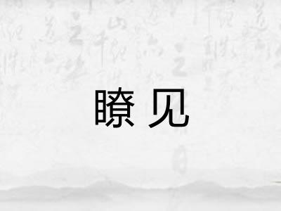 瞭见