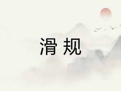 滑规