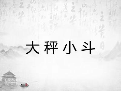 大秤小斗