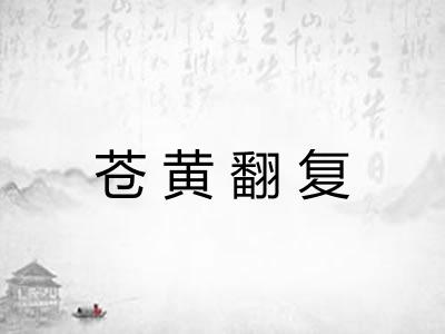 苍黄翻复