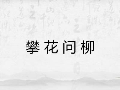 攀花问柳