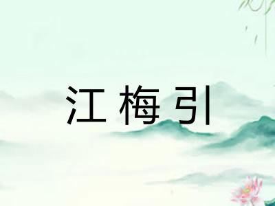 江梅引