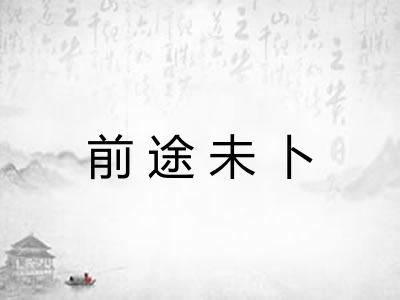 前途未卜