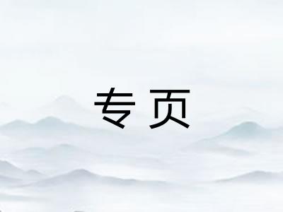 专页