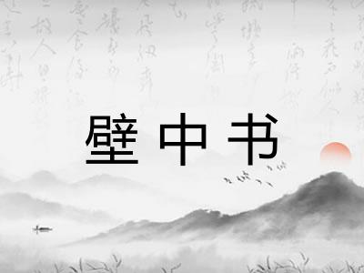 壁中书