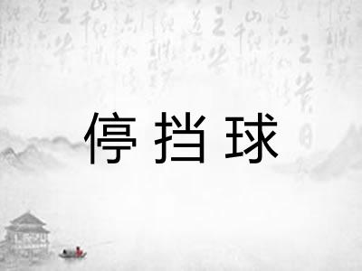 停挡球