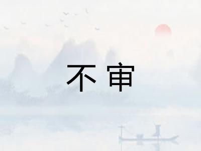 不审