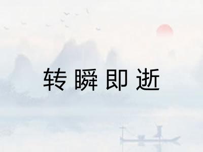 转瞬即逝
