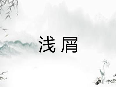 浅屑