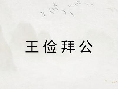 王俭拜公