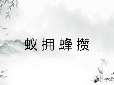 蚁拥蜂攒