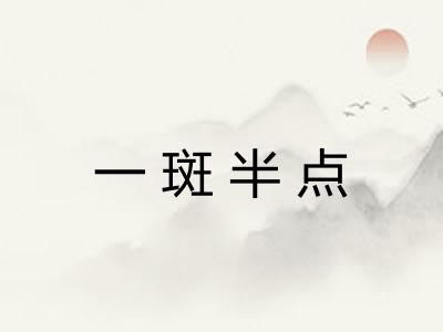 一斑半点