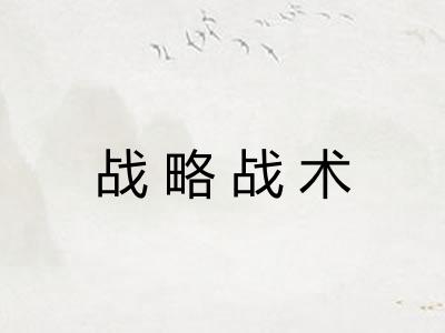 战略战术
