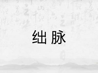 绌脉