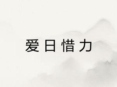 爱日惜力