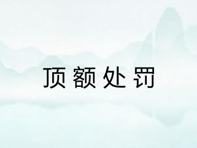 顶额处罚