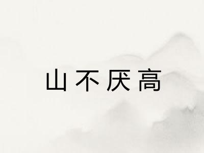 山不厌高