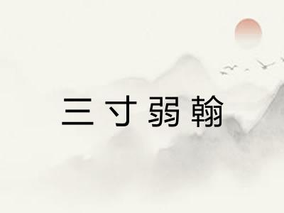 三寸弱翰