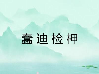 蠢迪检柙