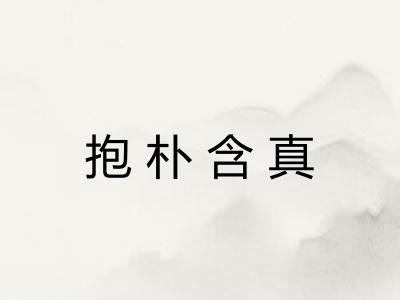 抱朴含真