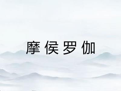 摩侯罗伽