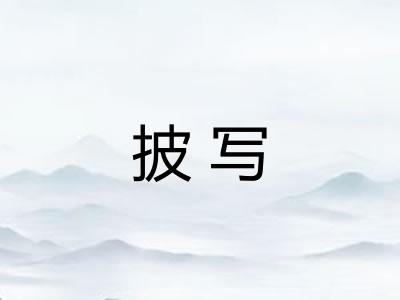 披写