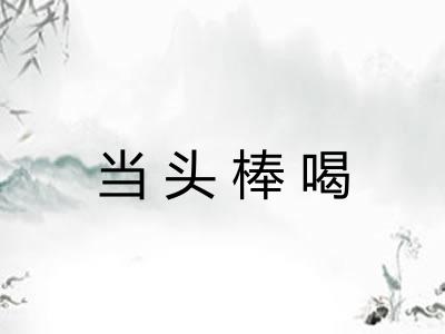 当头棒喝
