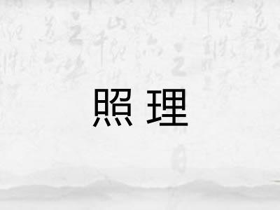 照理