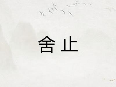 舍止