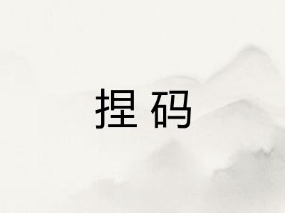 捏码