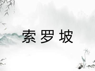 索罗坡