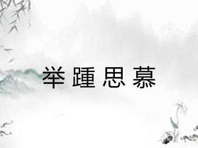 举踵思慕